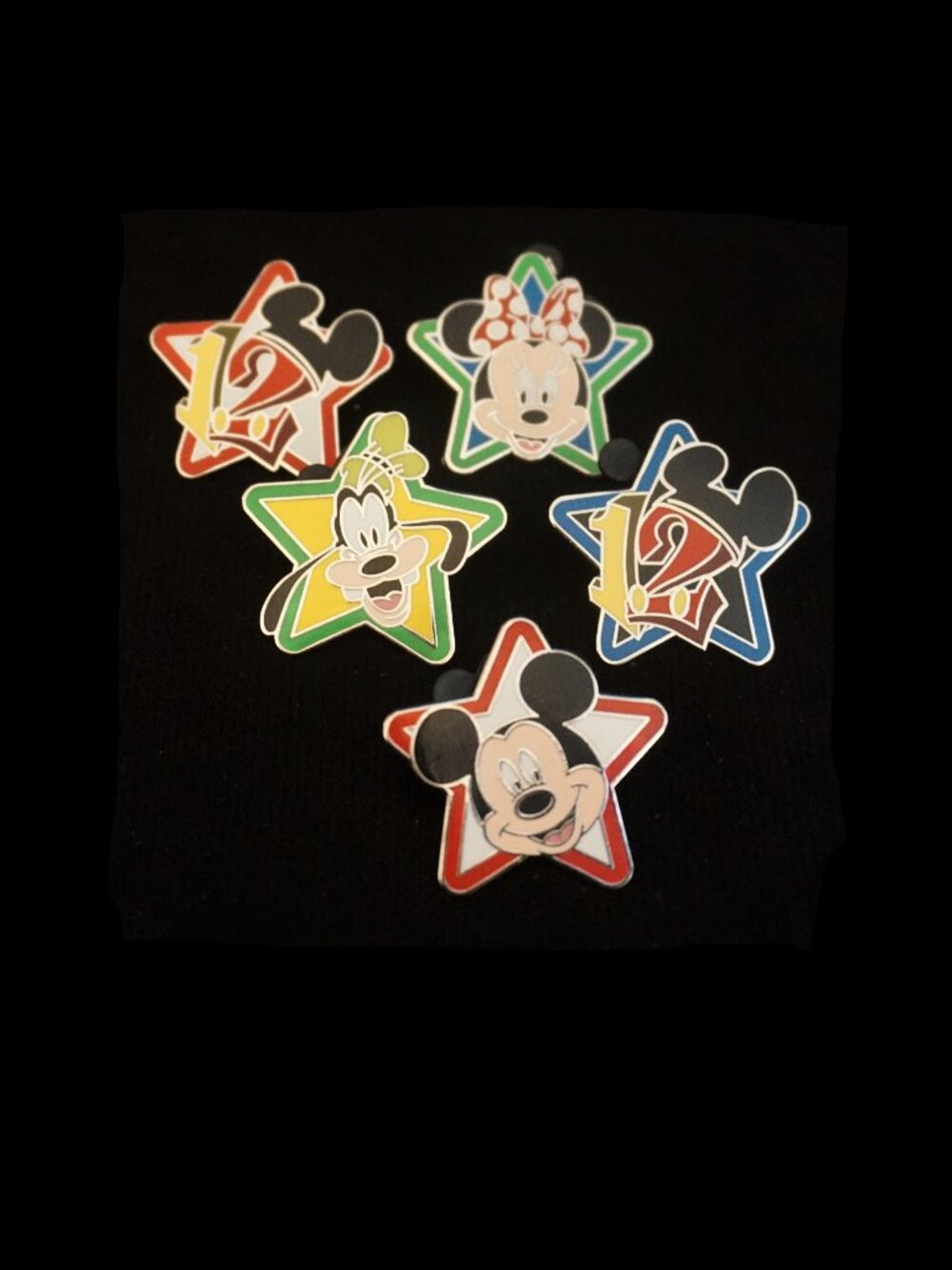 Disney Pin Trading 5 Pin Lot Featuring 2012 Stars (111)